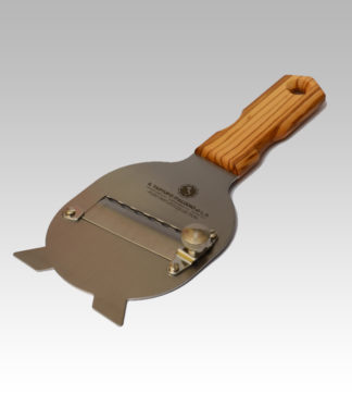 TAGLIATARTUFI in ACCIAIO Inox 18/10 con IMPUGNATURA IN LEGNO